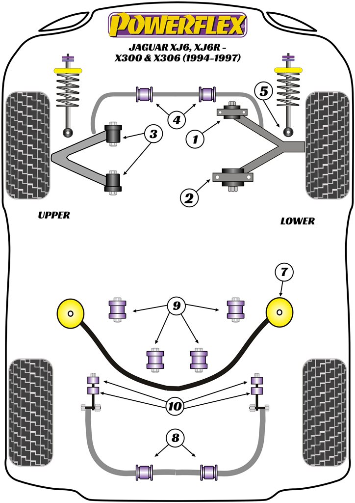 Powerflex black series rear anti roll bar link bush - pfr27-210blk 2 Pfr27-210blk_diagram