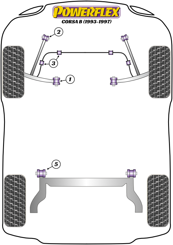 Powerflex road series front anti roll bar mounts (4 required) - pff80-205 2 Pfr80-112h_diagram