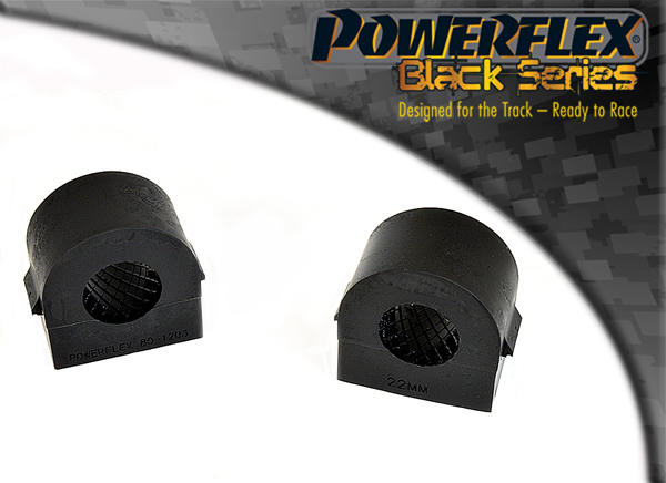 Powerflex black series front anti roll bar mounting bush 22mm (2 piece) (2 required) - pff80-1203-22blk 1 Pff80-1203-22blk|