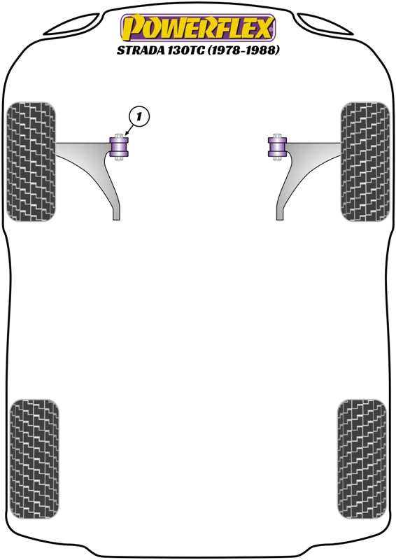 Powerflex black series front wishbone inner bush (2 required) - pff16-401blk 2 Pff16-401blk_diagram