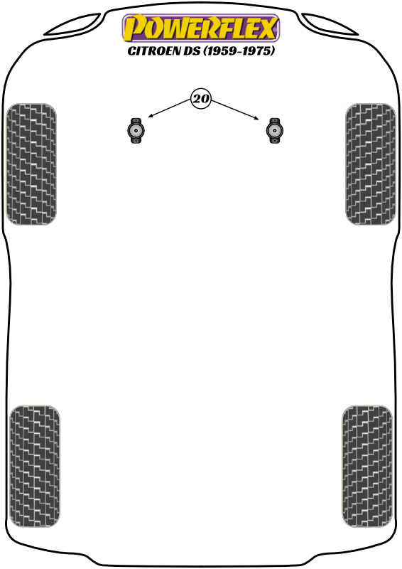 Powerflex road series engine mount bush (2 required) - pff12-1220 2 Pff12-1220_diagram