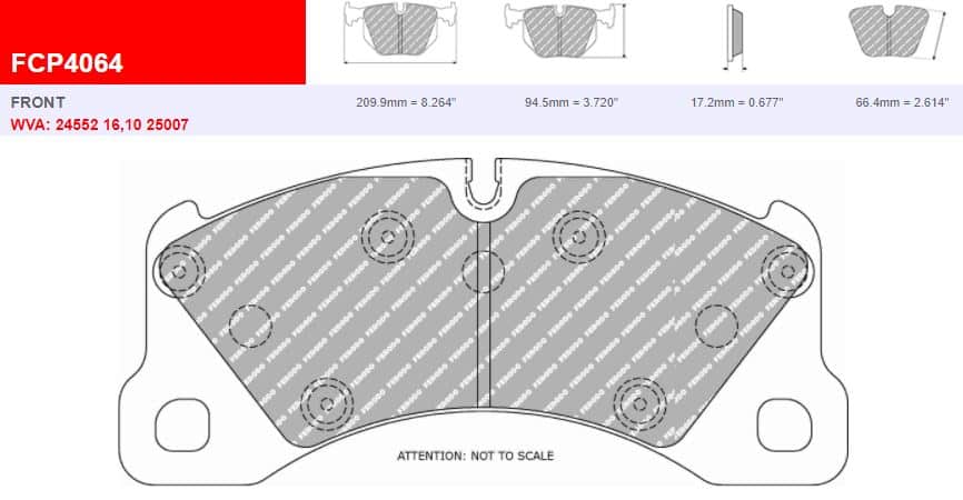 Fcp4064h - ferodo racing ds2500 front brake pad - porsche cayenne/macan/panamera 2 Fcp4064h - ferodo racing ds2500 front brake pad - porsche cayenne/macan/panamera - image 2