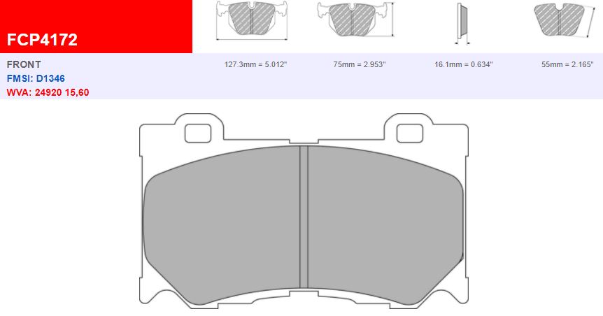 Fcp4172h - ferodo racing ds2500 front brake pad - nissan 370 z 2 Fcp4172h - ferodo racing ds2500 front brake pad - nissan 370 z - image 2