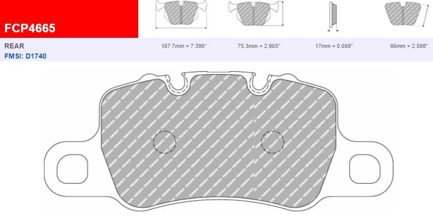 Fcp4665h - ferodo racing ds2500 rear brake pad porsche 911 (991/991. 2/992/981) 2 Fcp4665h - ferodo racing ds2500 rear brake pad porsche 911 (991/991. 2/992/981) - image 2