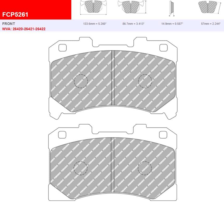 Fcp5261h - ferodo racing ds2500 front brake pad - toyota gr yaris 2 Fcp5261h - ferodo racing ds2500 front brake pad - toyota gr yaris - image 2