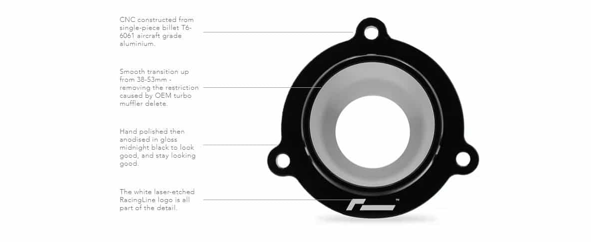 Racingline turbo muffler delete vag mqb evo ea888 gen. 4 (garrett turbo) - vwr160000 7 Vwr160000 details