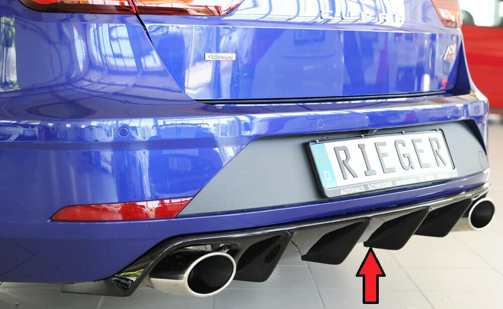 Rieger seat leon cupra st estate rear diffuser - gloss black (2017+) - 00088137 1 Rieger seat leon cupra st estate rear diffuser - gloss black (2017+) - 00088137