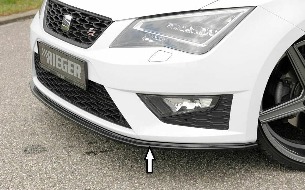 Rieger seat leon fr & cupra front splitter - gloss black (2013-17) - 00088105 1 Rieger seat leon fr & cupra front splitter - gloss black (2013-17) - 00088105