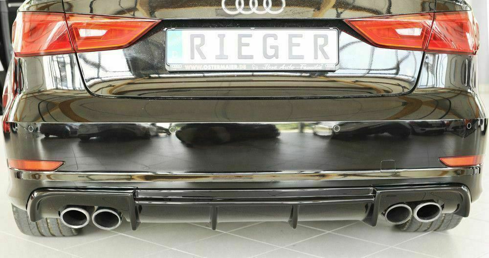 Rieger audi s3 (8v) saloon & cabrio rear diffuser - gloss black (2012-16) - 00088164 2 Rieger audi s3 (8v) saloon & cabrio rear diffuser - gloss black (2012-16) - 00088164 - image 2