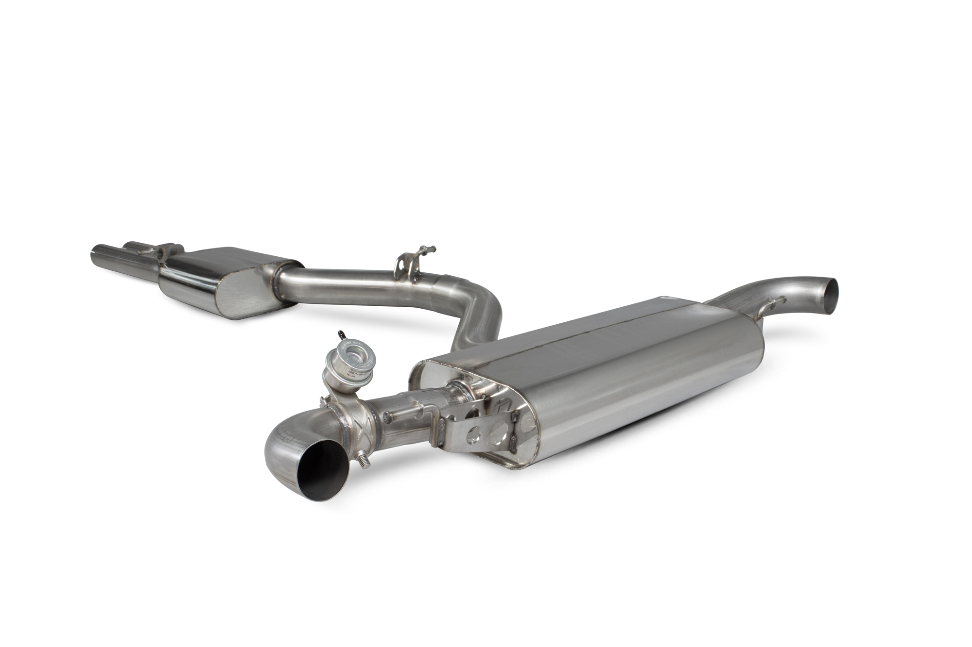 Scorpion audi tt rs mk2 resonated cat-back exhaust 1 Sco-40 resonated cat-back system with valve