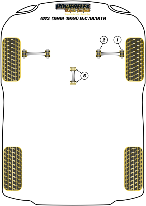 Powerflex heritage series front track control arm inner bush - pff4-202h 3 Powerflex heritage series front track control arm inner bush - pff4-202h - image 3
