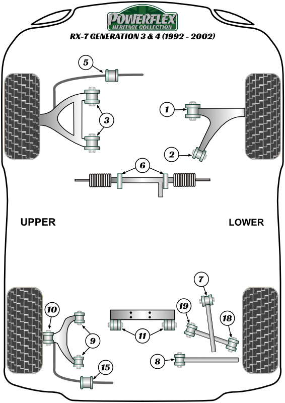 Powerflex road series front lower wishbone rear bush (2 required) - pff36-302 4 Powerflex road series front lower wishbone rear bush (2 required) - pff36-302 - image 4