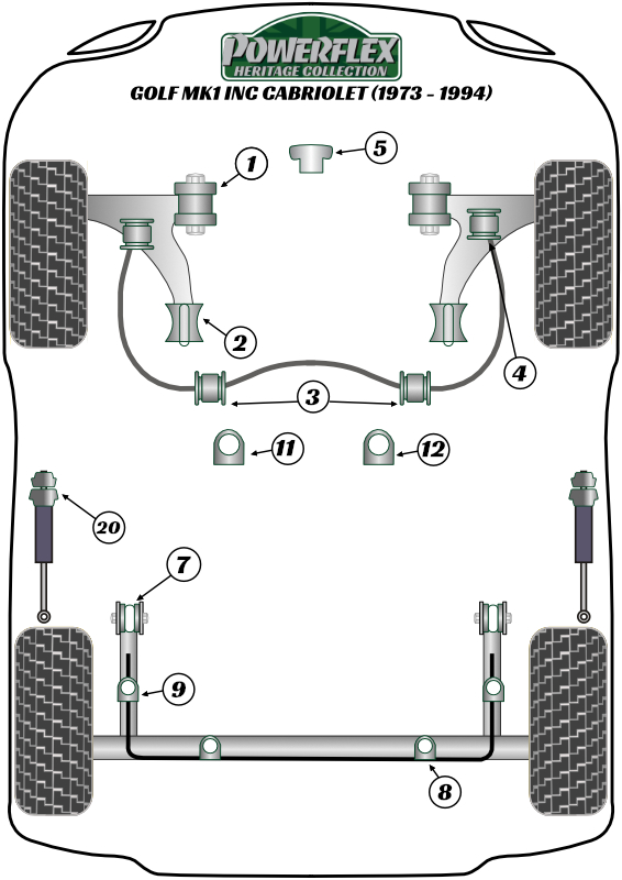 Powerflex road series rear shock top mounting bush - pfr85-241 4 Powerflex road series rear shock top mounting bush - pfr85-241 - image 4