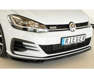 Rieger VW Golf MK7.5 GTi & GTD Front Splitter - Gloss Black (2017+) - 00088148
