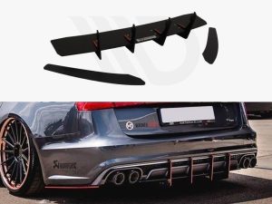 Maxton Rear Diffuser & Rear Side Splitters Audi S6 C7 Facelift Models