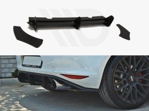 Maxton Rear Diffuser & Rear Side Splitters for Volkswagen Golf Mk7 GTI