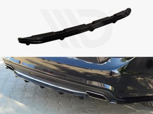 Maxton Central Rear Splitter Mercedes CLS C218 AMG-Line (With a Vertical Bar) (2011-2014)