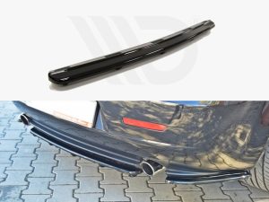 Maxton Central Rear Splitter (Vertical Bars) Alfa Romeo 159 - Gloss Black