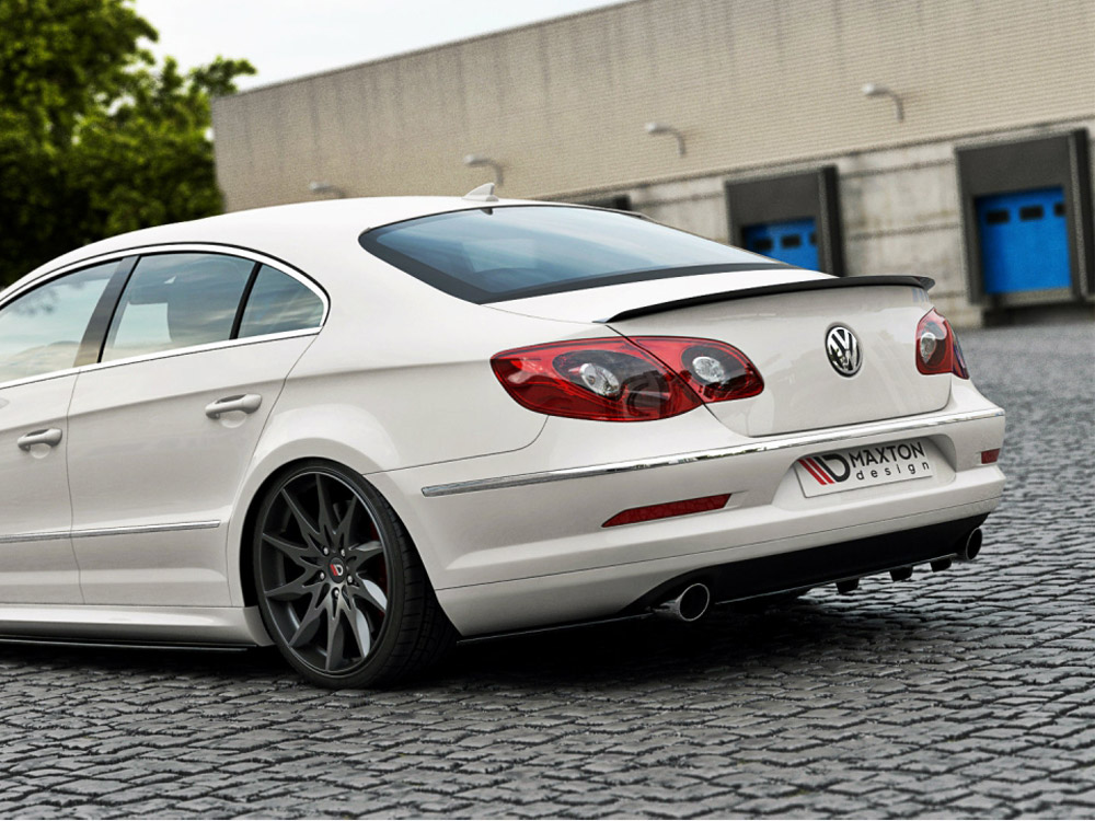 Maxton central rear splitter volkswagen passat cc r36 r-line (preface) (with vertical bars) 2 Maxton central rear splitter volkswagen passat cc r36 r-line (preface) (with vertical bars) - image 2