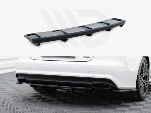 Maxton Central Rear Splitter (Vertical Bars) Audi A7 S-Line Facelift Models