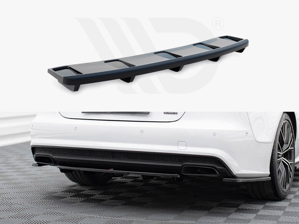 Maxton central rear splitter (vertical bars) audi a7 s-line facelift models 1 Maxton central rear splitter (vertical bars) audi a7 s-line facelift models