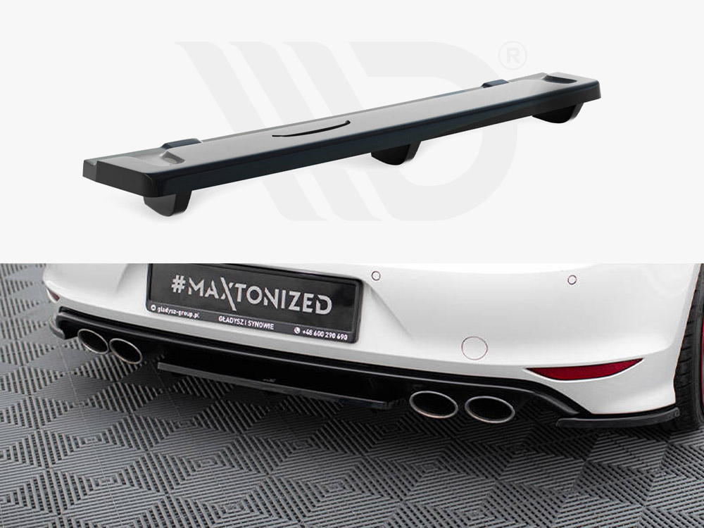 Maxton central rear splitter (vertical bars) vw golf r mk7 1 Maxton central rear splitter (vertical bars) vw golf r mk7