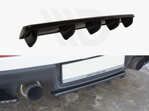 Maxton Central Rear Splitter Mitsubishi Lancer Evo X (With Vertical Bars) (2007-2015)