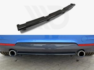 Maxton Central Rear Splitter (Vertical Bars) BMW 4 Series Coupe/Gran Coupe/Cabrio M-Pack F32/F36/F33