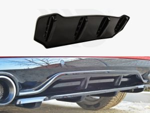 Maxton Central Rear Splitter (Vertical Bars) Peugeot 308 Mk2 GTI