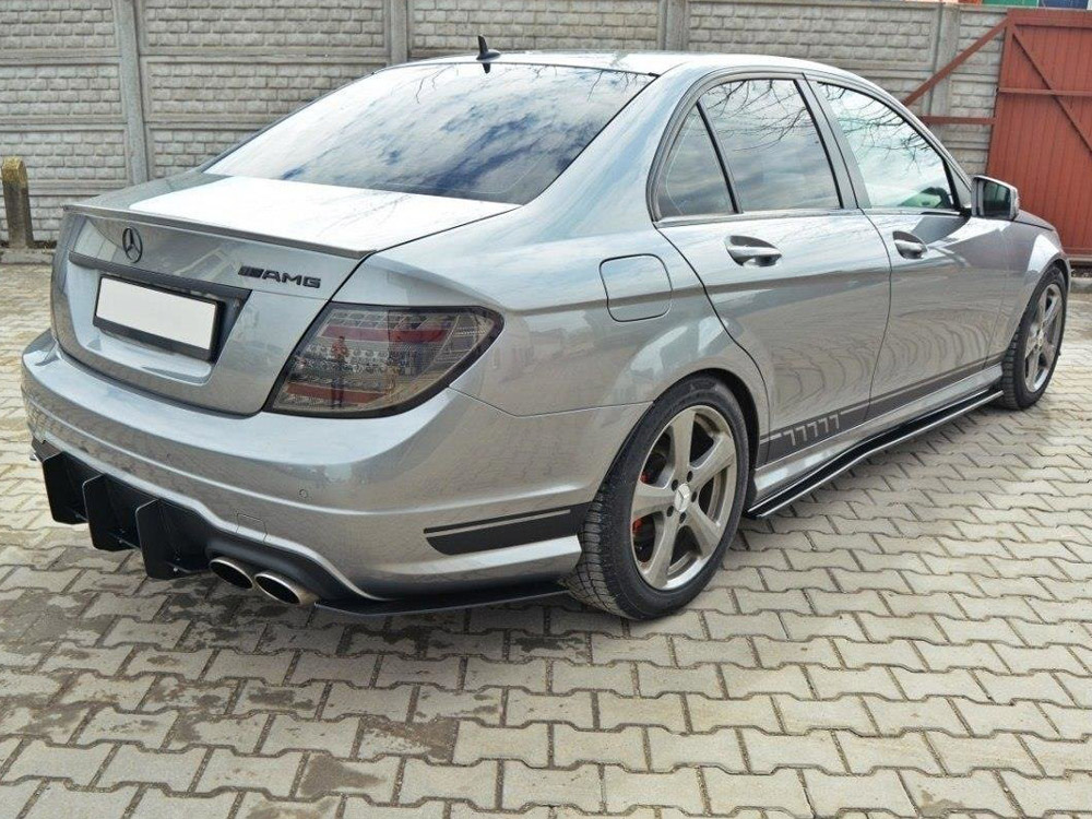 Maxton rear diffuser & rear side splitters mercedes-benz c saloon/estate amg-line w204/s204 2 Maxton rear diffuser & rear side splitters mercedes-benz c saloon/estate amg-line w204/s204 - image 2