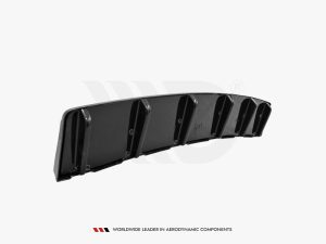 Maxton Central Rear Splitter (Vertical Bars) Audi S6 C7 Avant