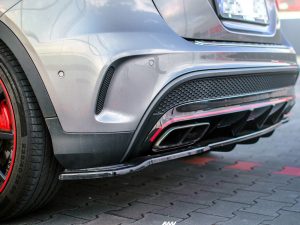 Maxton Rear Splitter (Vertical Bars) Mercedes-Benz GLA 45 AMG SUV (X156) Pre-Facelift Models