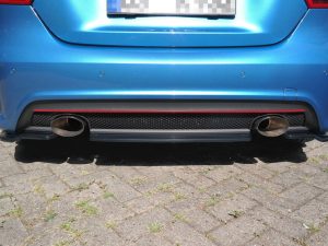 Maxton Central Rear Splitter Mercedes A-Class W176 AMG-Line Pre-Facelift (2013-2015)