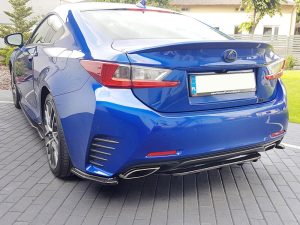 Maxton Central Rear Splitter with Vertical Bars Lexus RC (2014+)