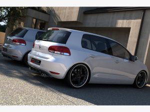Maxton Rear Valance VW Golf Mk6 (With 2 Exhaust Holes)