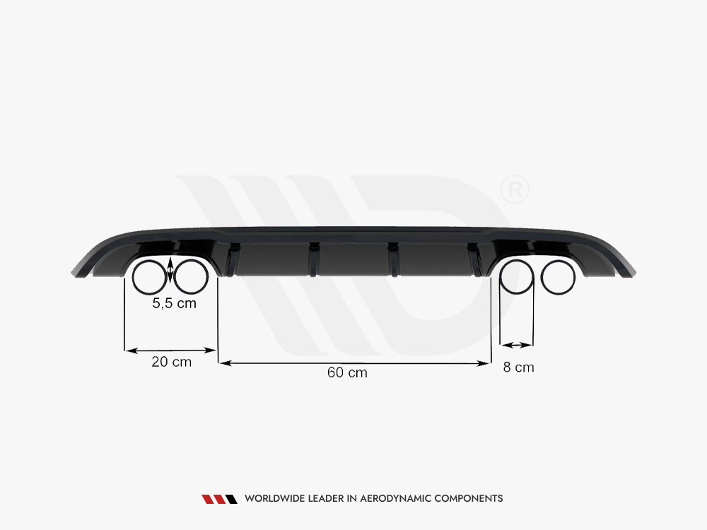 Maxton rear valance vw golf mk6 (with 2 exhaust holes) 4 Maxton rear valance vw golf mk6 (with 2 exhaust holes) - image 4
