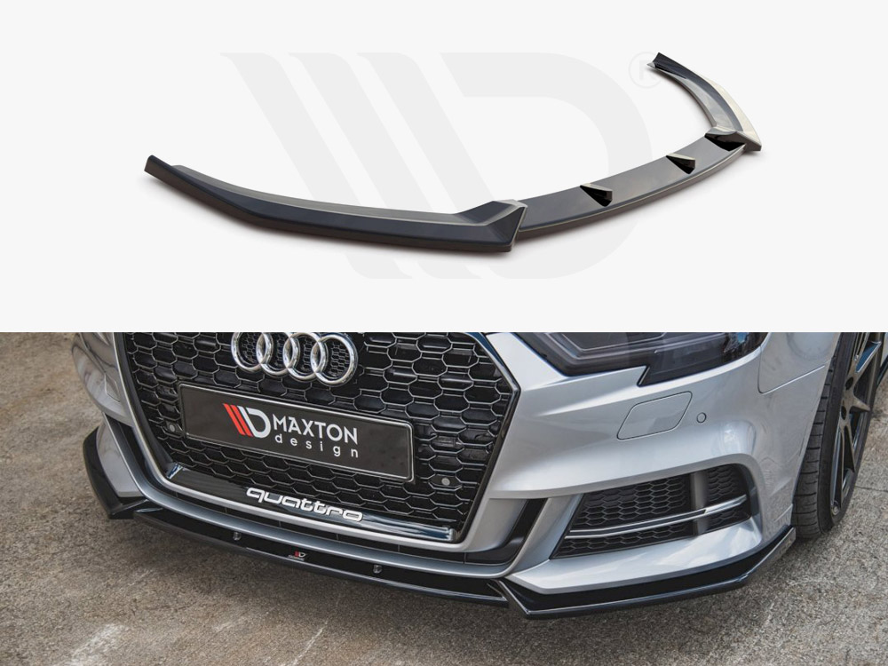 Maxton front splitter v3 audi s3/a3 s-line 8v facelift models saloon (2016-2020) 1 Maxton front splitter v3 audi s3/a3 s-line 8v facelift models saloon (2016-2020)