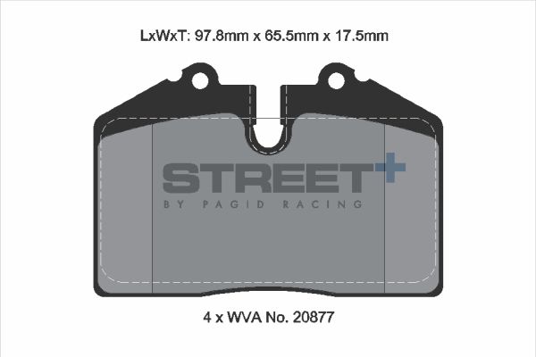Pagid racing street+ brake pads - t8002sp2001 2 Pagid racing street+ brake pads - t8002sp2001 - image 2