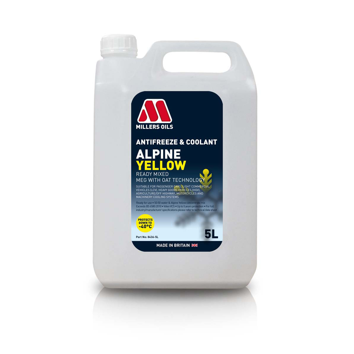 Millers oils alpine yellow antifreeze coolant ready mixed 3 Millers oils alpine yellow antifreeze coolant ready mixed - image 3