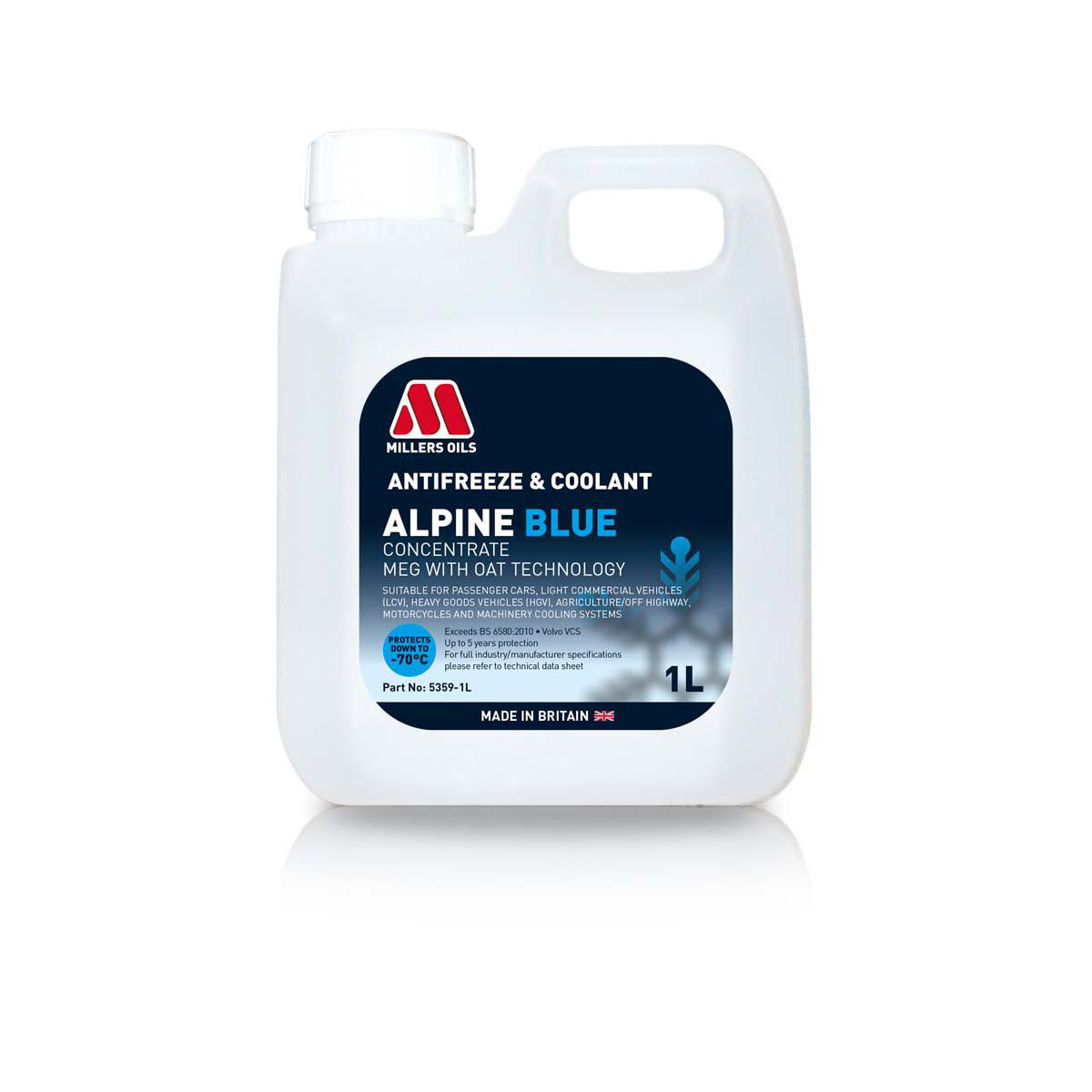 Millers oils alpine blue antifreeze coolant concentrate 3 Millers oils alpine blue antifreeze coolant concentrate - image 3