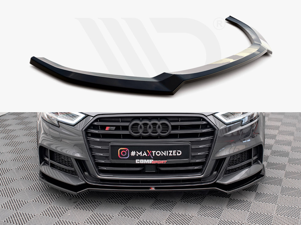 Maxton front splitter v2 audi s3/a3 s-line sportback 8v facelift models 1 Maxton front splitter v2 audi s3/a3 s-line sportback 8v facelift models