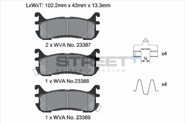 Pagid racing street+ brake pads - t8295sp2001 2 Pagid racing street+ brake pads - t8295sp2001 - image 2