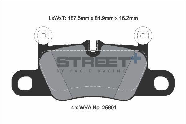 Pagid racing street+ brake pads - t8275sp2001 2 Pagid racing street+ brake pads - t8275sp2001 - image 2