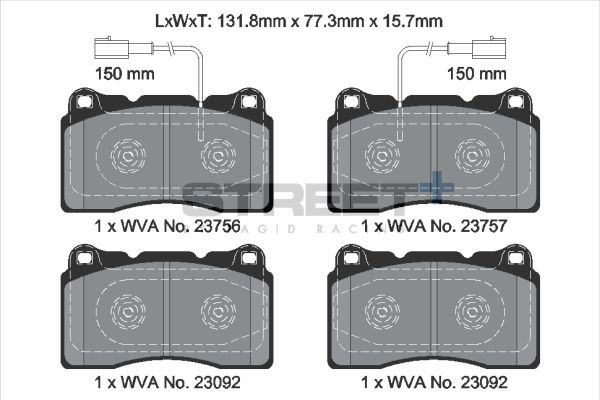 Pagid racing street+ brake pads - t8254sp2001 2 Pagid racing street+ brake pads - t8254sp2001 - image 2