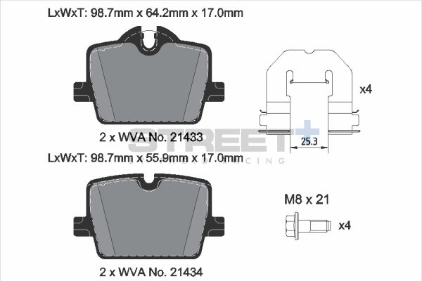 Pagid racing street+ brake pads - t8267sp2001 2 Pagid racing street+ brake pads - t8267sp2001 - image 2