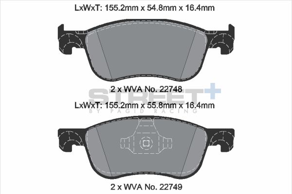 Pagid racing street+ brake pads - t8234sp2001 2 Pagid racing street+ brake pads - t8234sp2001 - image 2