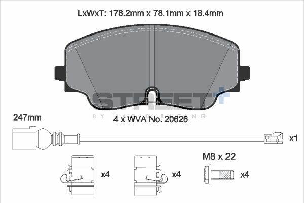 Pagid racing street+ brake pads - t8218sp2001 2 Pagid racing street+ brake pads - t8218sp2001 - image 2