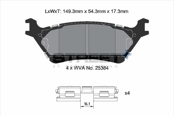 Pagid racing street+ brake pads - t8220sp2001 2 Pagid racing street+ brake pads - t8220sp2001 - image 2