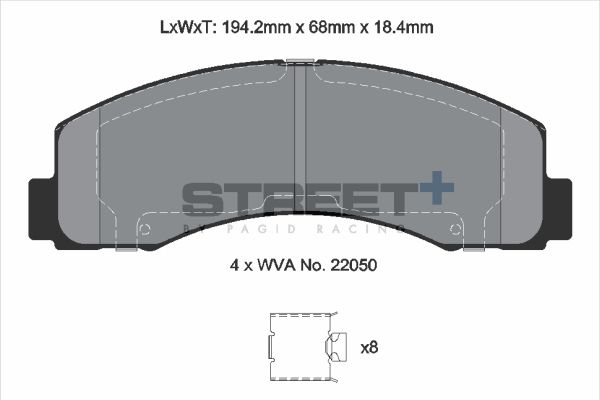 Pagid racing street+ brake pads - t8208sp2001 2 Pagid racing street+ brake pads - t8208sp2001 - image 2