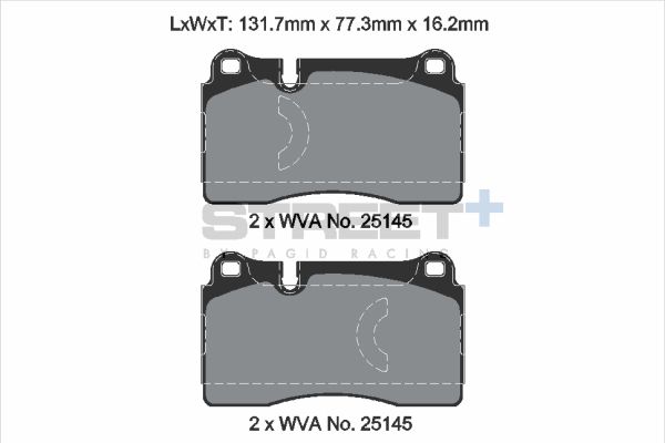 Pagid racing street+ brake pads - seat/cupra sub8/brembo/vz3 calipers 2 Pagid racing street+ brake pads - seat/cupra sub8/brembo/vz3 calipers - image 2
